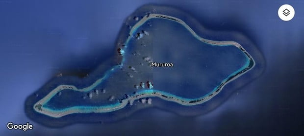 tempat rahasia di google pulau moruroa