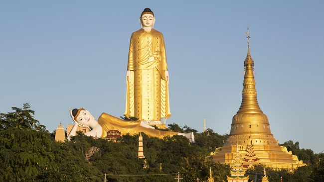 patung tertinggi di dunia The Laykyun Sekkya Buddha (Myanmar)