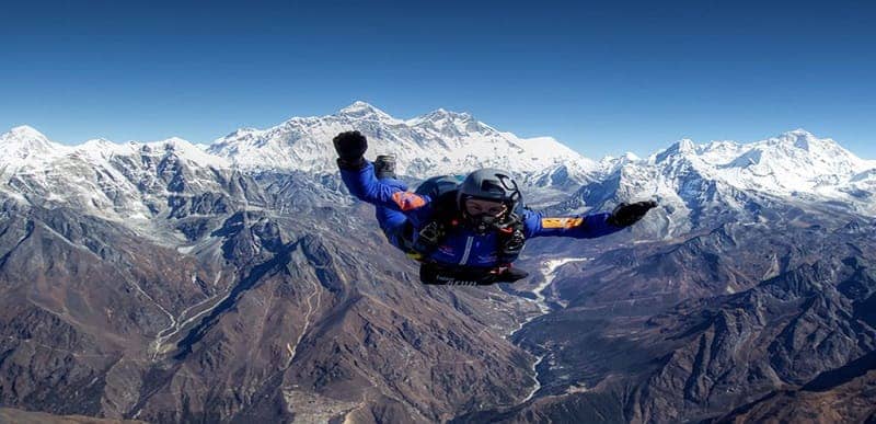 tempat skydiving terbaik Gunung Everest, Nepal