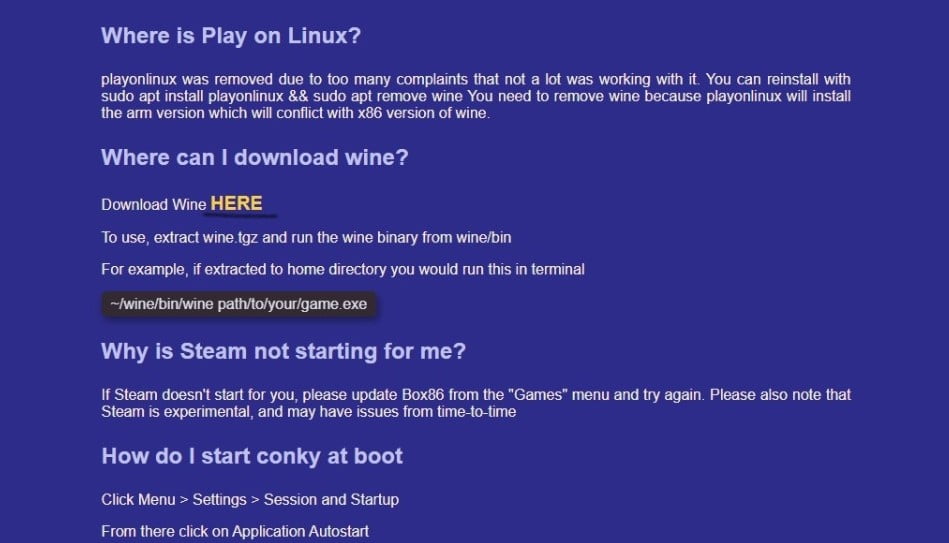 Menginstall Wine untuk Box 86 di raspberry Pi OS dari Twister OS FAQ file .tgz