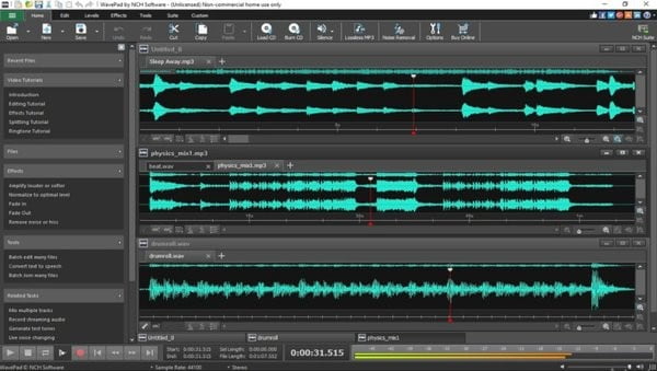 aplikasi perekam suara untuk PC WavePad