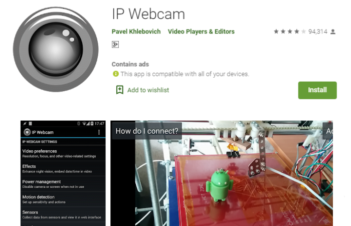 Cara menghubungkan kamera HP ke PC maupun Laptop menggunakan Aplikasi IP Webcam