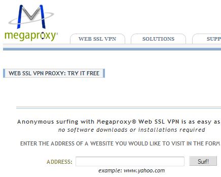 web proxy gratis terbaik Megaproxy