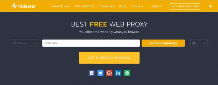 web proxy gratis terbaik Hidester