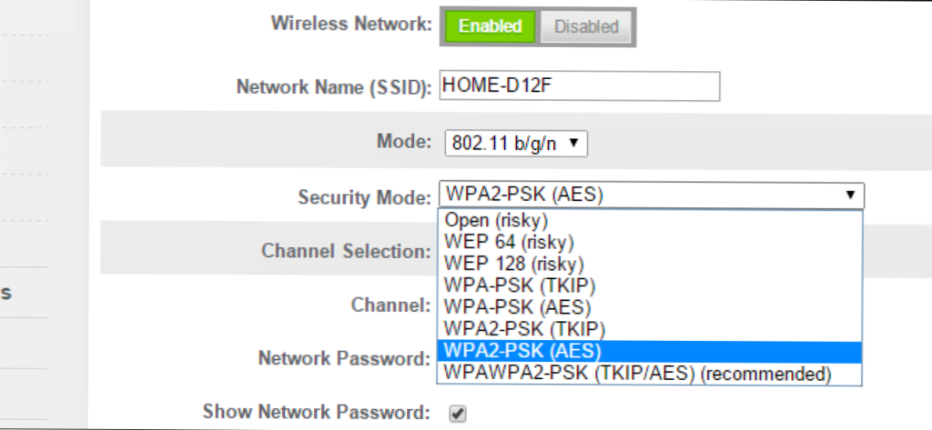 1. Sebaiknya menggunakan WPA2 dan WPA3