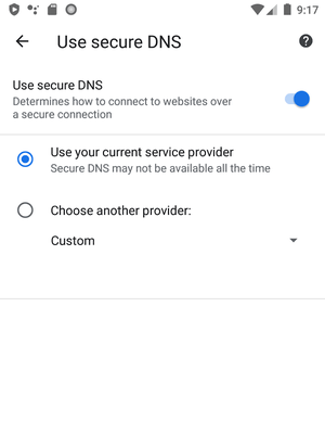 Mengganti DNS Google Chrome di Android