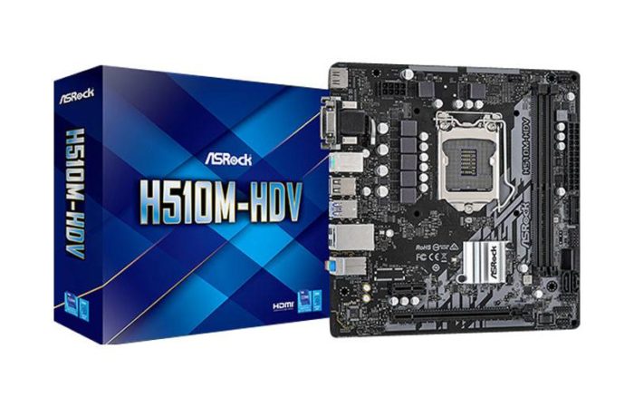 motherboard intel murah terbaik Asrock H510M-HDV (LGA1200)