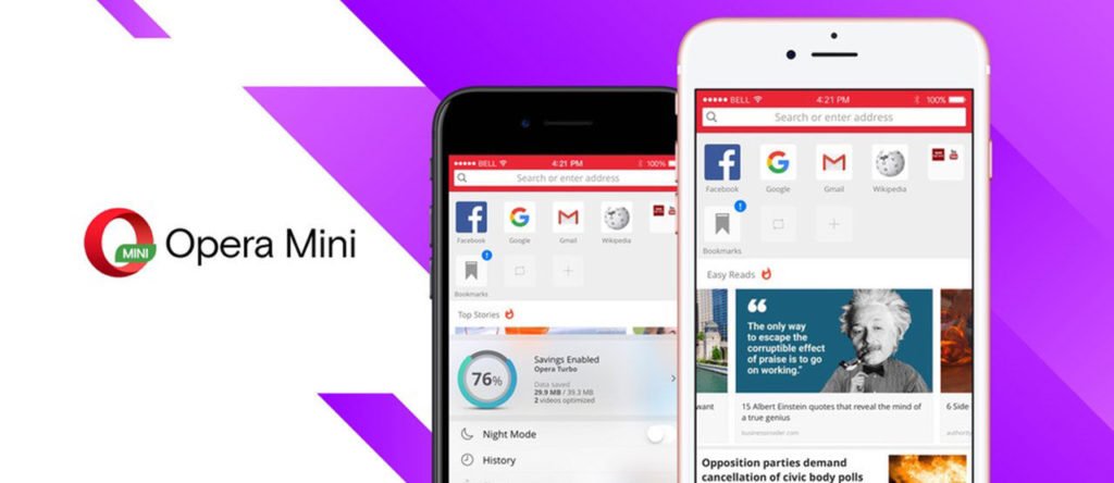 aplikasi browser terbaik android Opera Mini 