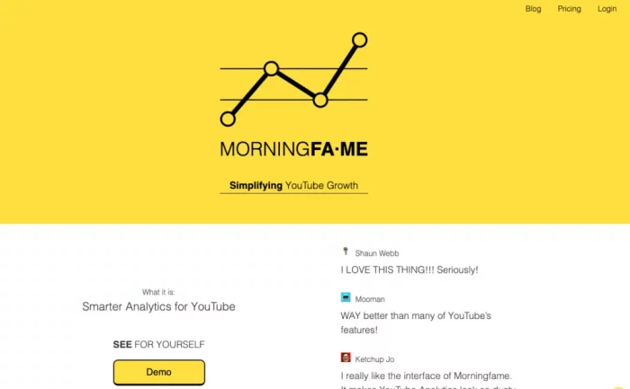 tools meningkatkan seo youtube Morning Fame