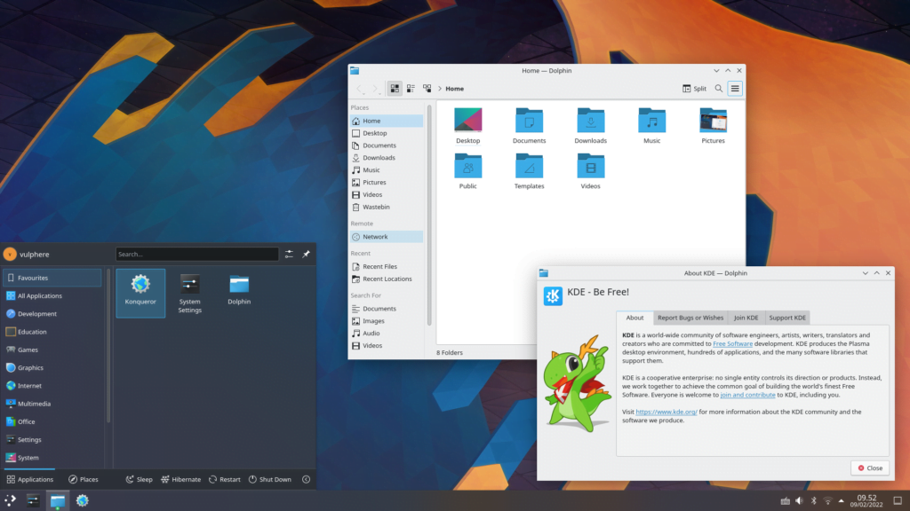 dekstop environments linux terbaik KDE