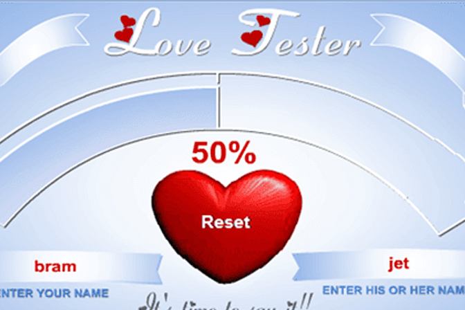 Fitur game online love tester