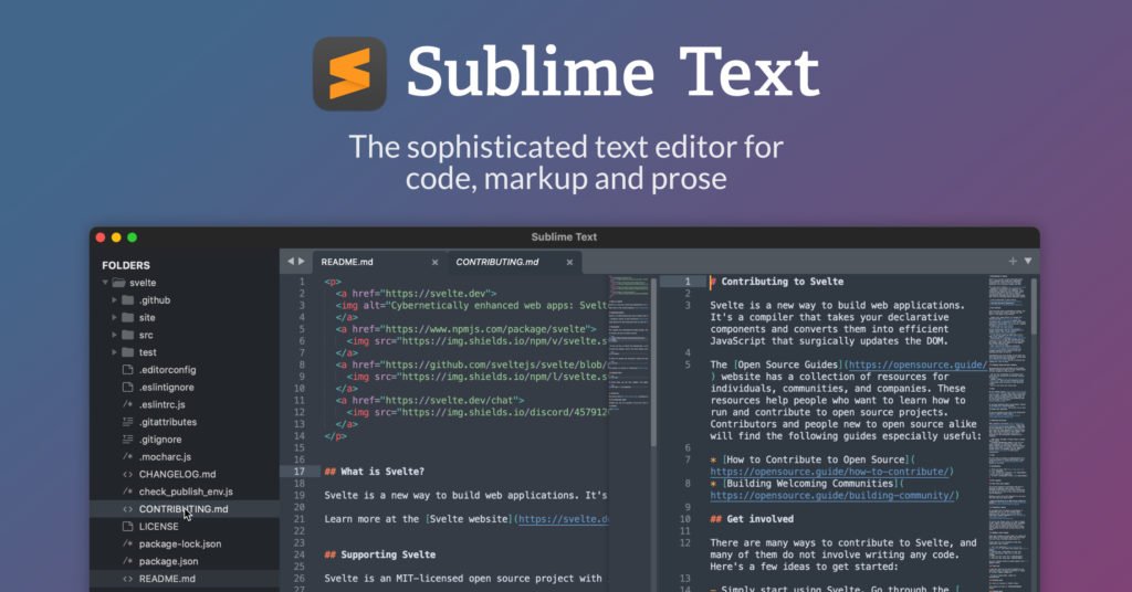 text editor gratis terbaik sublime text