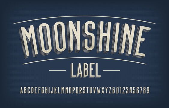 jenis font yang bagus untuk poster Moonshine Font