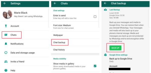 Cara melakukan backup pesan chat WhatsApp ke Google Drive