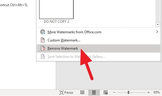 Cara menghapus watermark di Microsoft Word