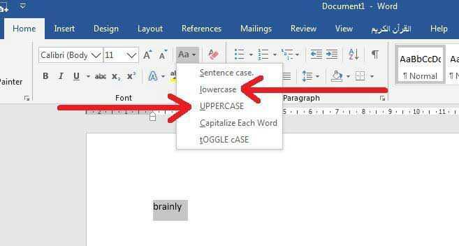 mengubah huruf di Excel pakai word