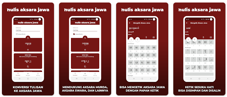 Aplikasi Translate Aksara jawa Nulis Aksara Jawa