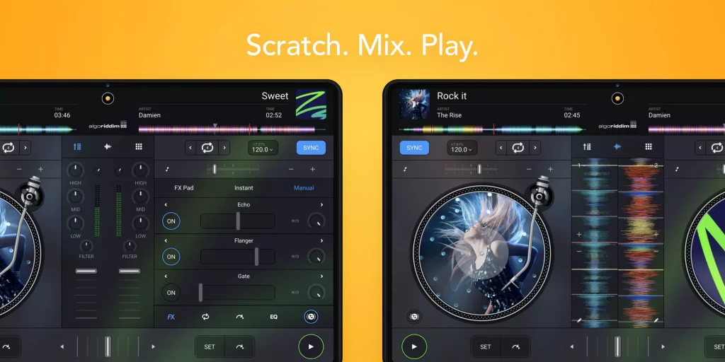 aplikasi dj terbaik android Djay - DJ App & Mixer