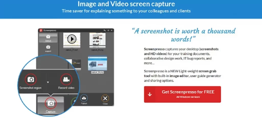 aplikasi perekam layar Screenpresso