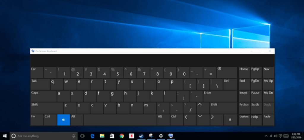 5. On-Screen Keyboard Windows