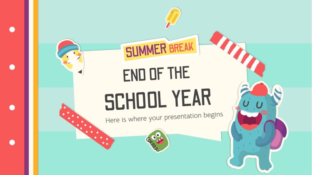 template ppt pendidikan. End of the School Year: Summer Break Presentation