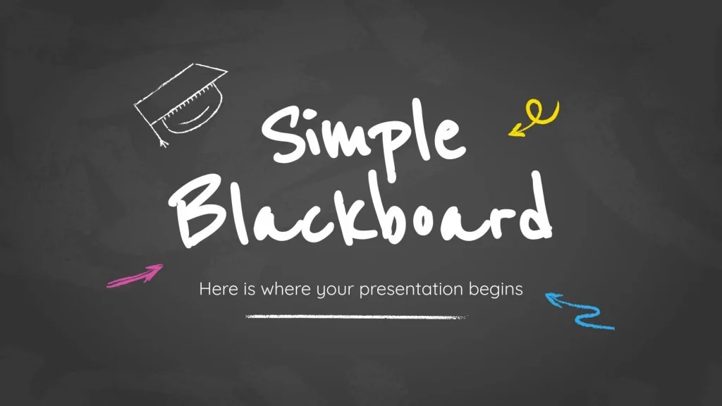 template ppt pendidikan Simple Blackboard Background Presentation