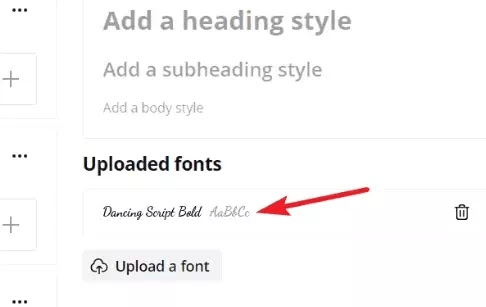 cara menambah font di canva