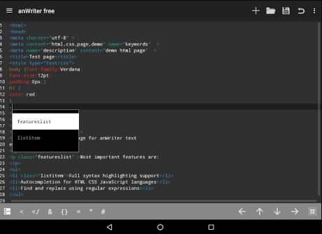 Aplikasi Coding HTML di Android