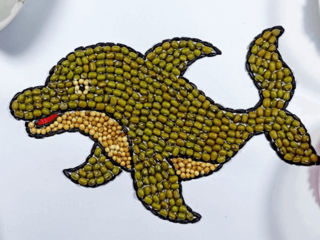 Cara dan Contoh Kolase dari Biji-Bijian