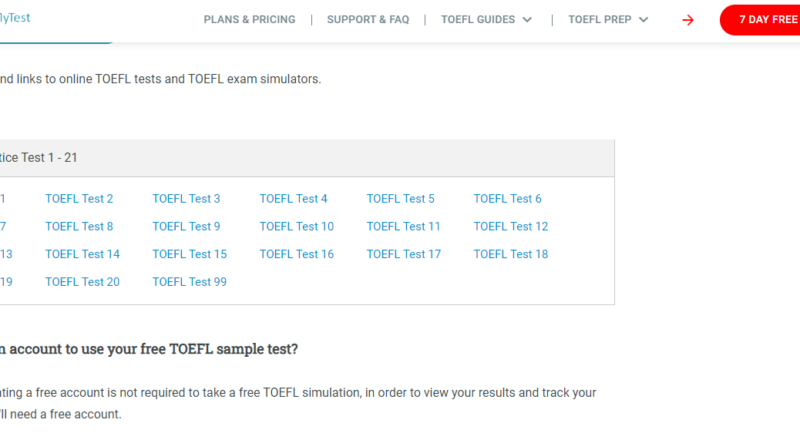 Kumpulan Website Tes TOEFL Online Gratis