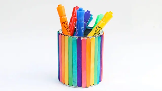 Kotak Pensil Dari Stik Es Krim