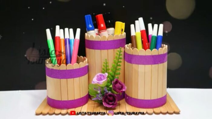 Kotak Pensil Dari Stik Es Krim