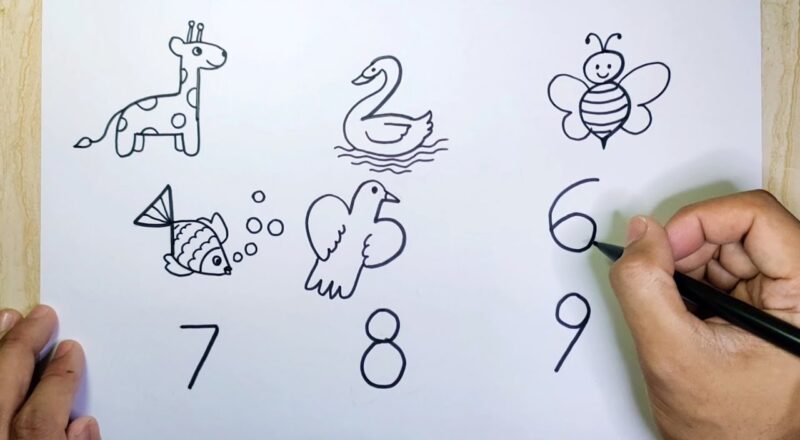 Pancing Kreativitas Anak dengan Cara Menggambar Hewan dari Angka