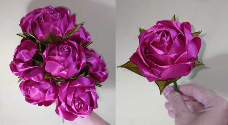 Inilah 2 Cara Membuat Bunga dari Pita dengan Mudah !