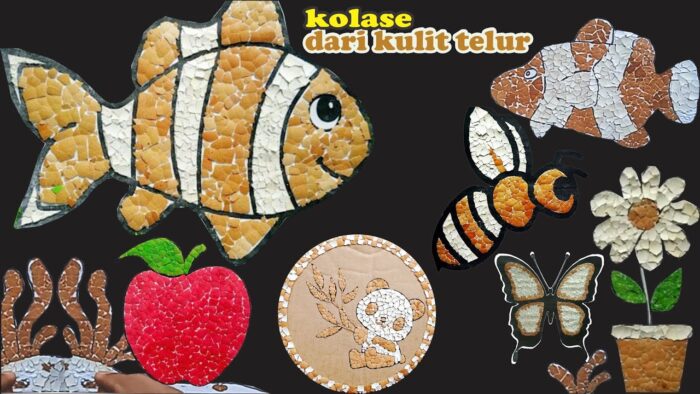 Macam-Macam Contoh Kolase Kulit Telur