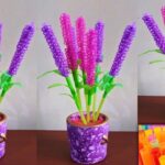 Cara Membuat Bunga Lavender dari Sedotan yang Mudah Dibuat