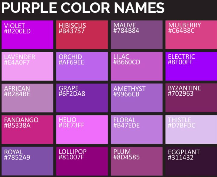 Macam-Macam Warna Ungu yang Paling Populer