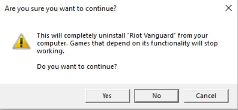 Uninstall Riot Client