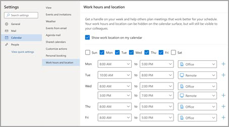 How to Set Work Hours in Outlook