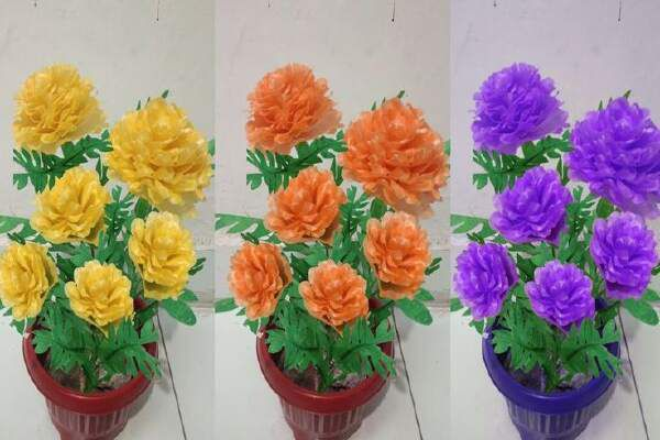 How To Make Paper Marigolds