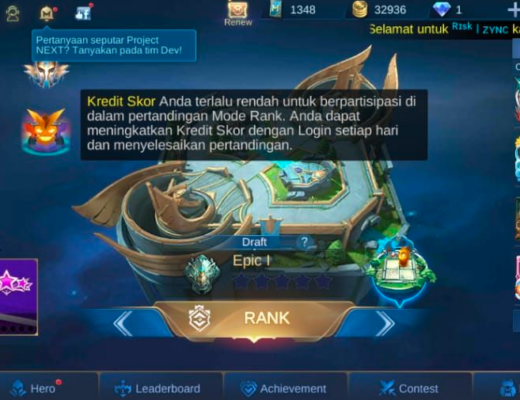 Cara Melihat Kredir Skor dalam Game ML