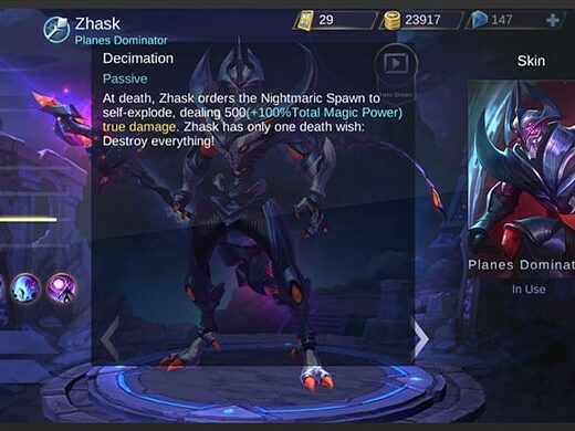 Kelebihan dan Kekurangan Hero Zhask Mobile Legends