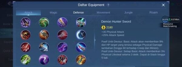 Deretan Hero yang Cocok Menggunakan Item DHS Mobile Legends